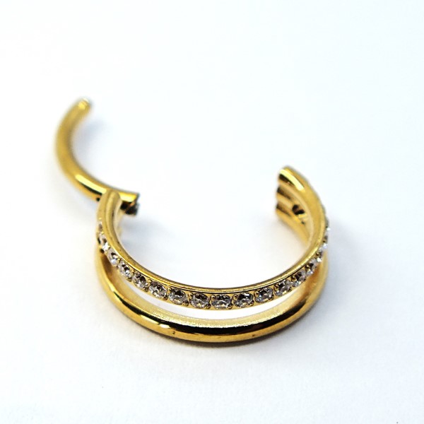 Kahe kaarega titaan-rõngas kristallidega - Image 4