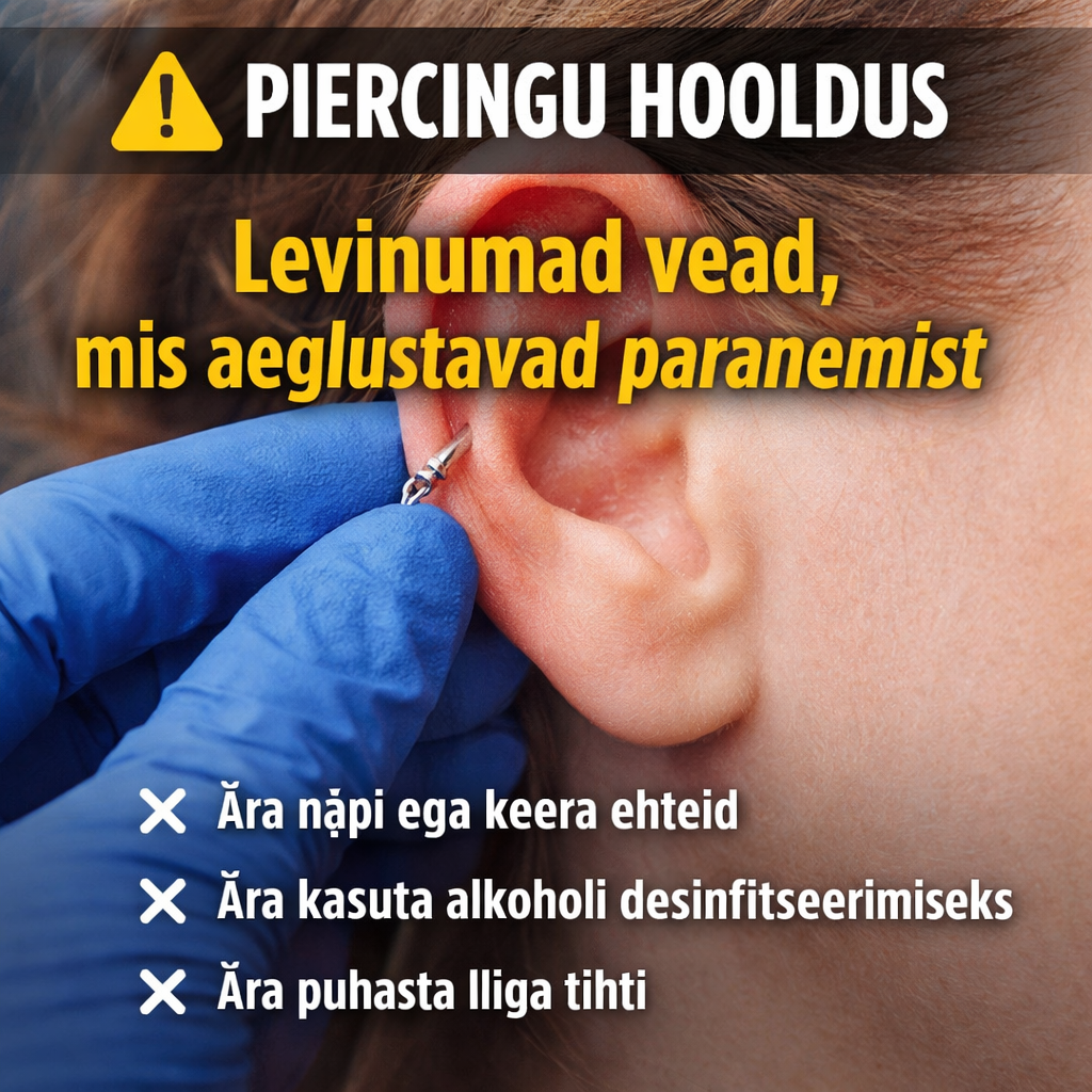 Piercingu hooldus ja levinumad vead värske augustuse paranemisel