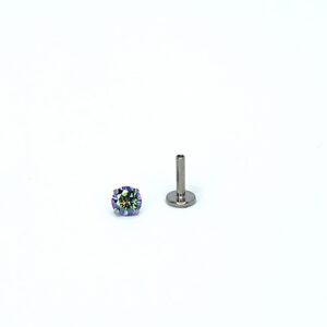 Multicolor kiviga titaanist labret